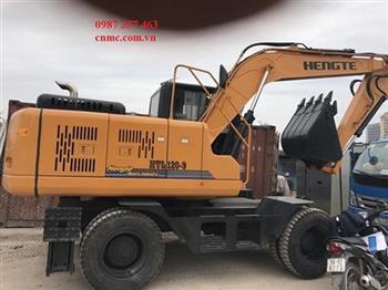 Bàn giao máy đào bánh lốp hiệu HENGTE model HTL120-9 gầu 0.55m3