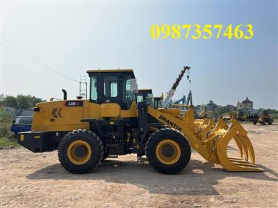 Máy xúc lật Shantui L36 kẹp gỗ-LH: 0987357463