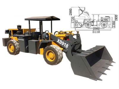 Máy xúc lật chui hầm model XD918
