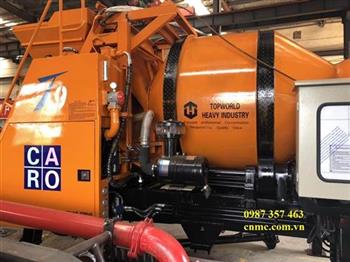 Máy trộn bê tông kết hợp bơm bê tông tĩnh 30m3/giờ hiệu TOPWORLD về Việt Nam