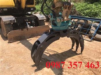 LẮP ĐẶT BỘ CÔNG TÁC KẸP GỖ (MÍA) TRÊN MÁY XÚC ĐÀO HUYNDAI 55 TẠI HÒA BÌNH