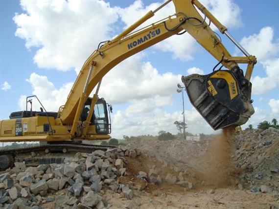 Bộ công tác Gầu nghiền đá & kẹp mía, kẹp gỗ các loại
